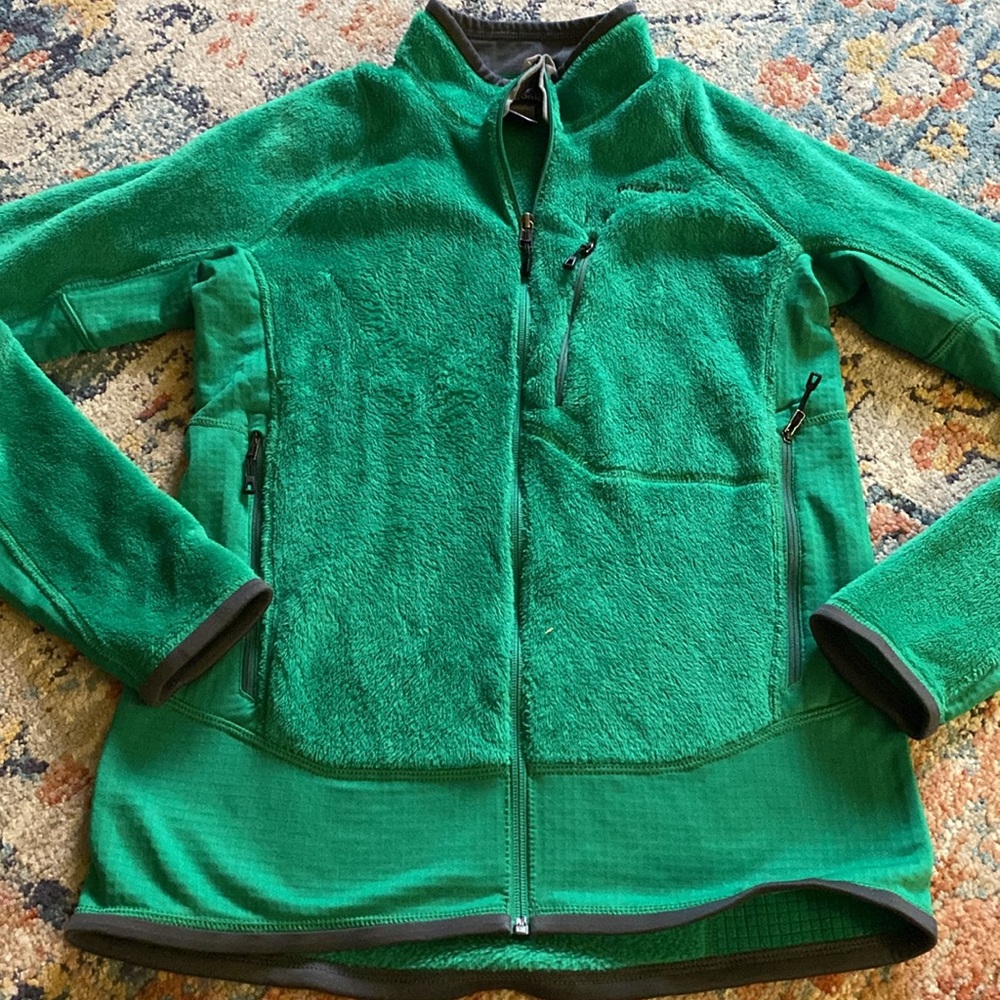 Patagonia Fleece Zip Up emerald green R Jacket